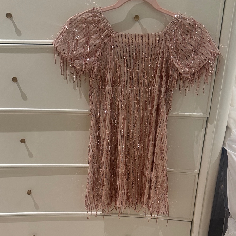 Xhilaration Pink Sequin Kids Formal Dress